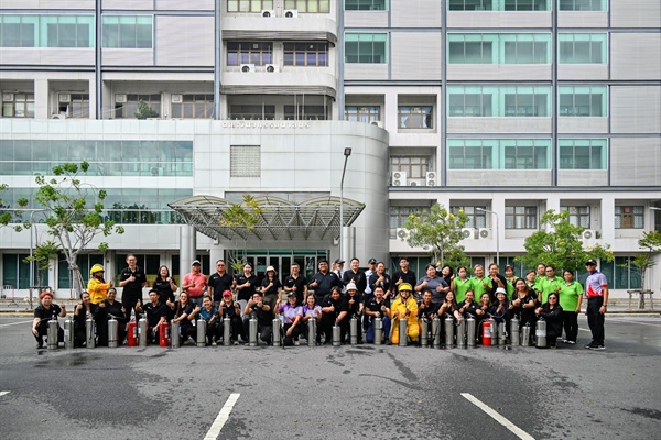โครงการอบรมเชิงปฏิบัติการซ้อมหนีไฟและดับเพลิง